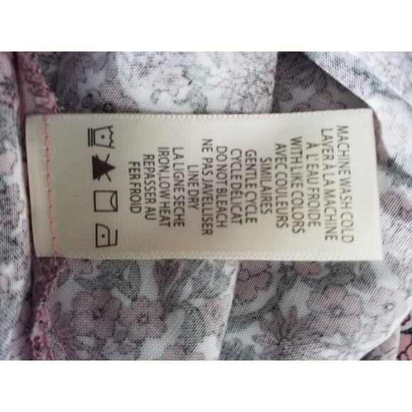 Max Studio Women’s Small Faux Wrap Top V-Neck Floral Print Long Sleeve - Picture 7 of 7